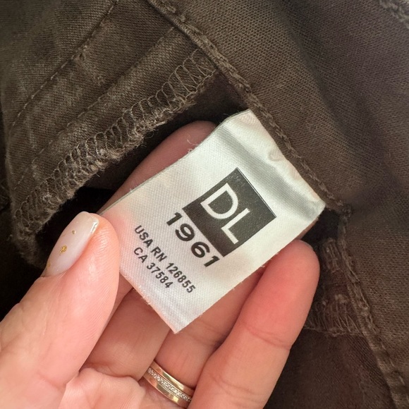 DL1961 Margaux Instasculpt Ankle Skinny Jeans Size 28 McKinney Olive Brown - Picture 10 of 16